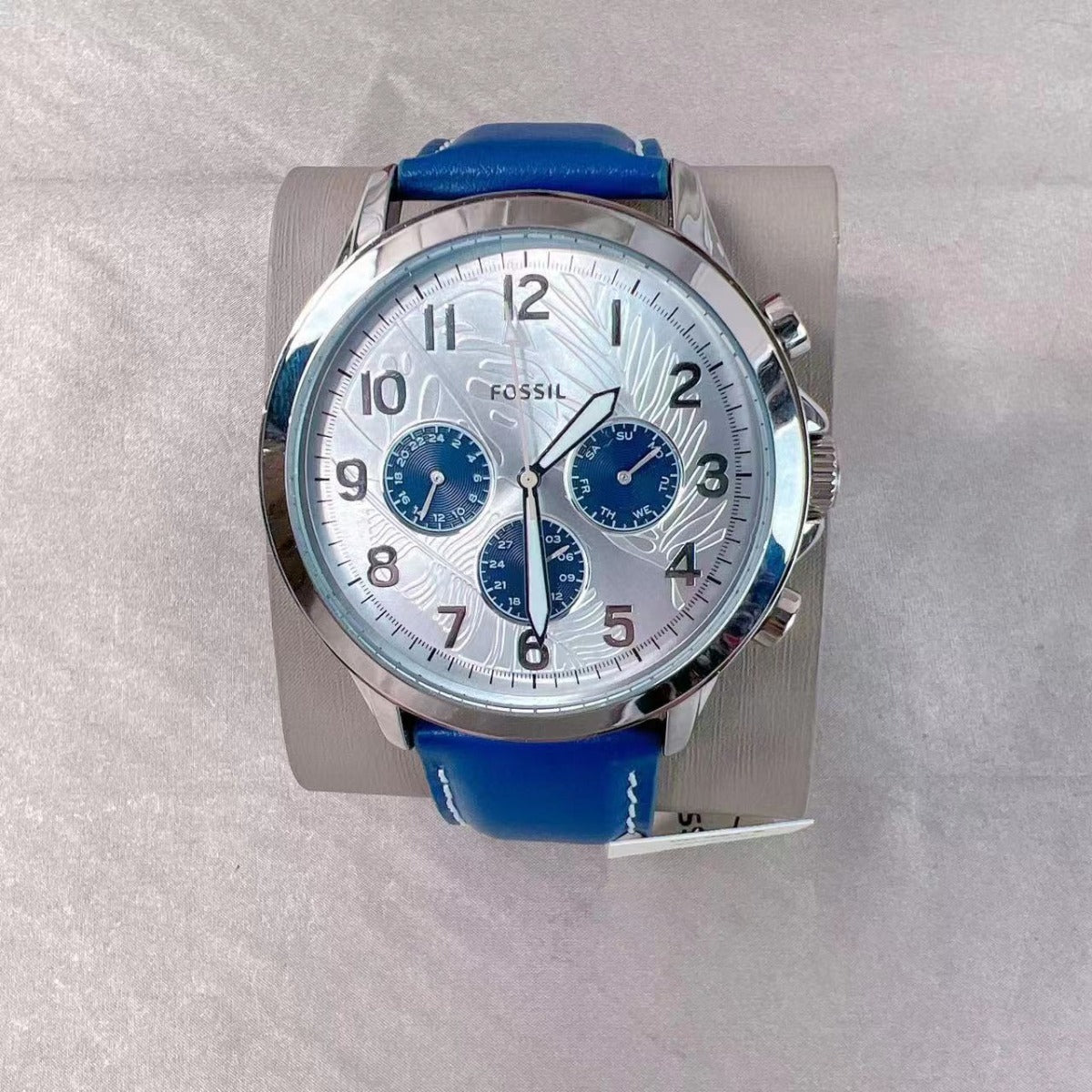Fossil BQ2695 Multifunction Blue Leather Watch Fossil BQ2695 Multifunction Blue Leather Watch